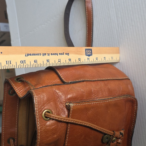 Patricia Nash Brown Leather Backpack Shoulder Bag - Picture 10 of 12